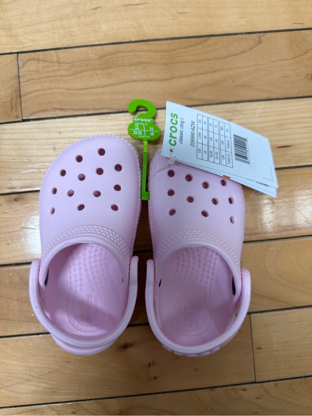 New In Bag Toddler Girl Classic Crocs Light Pink Milk Clogs C4